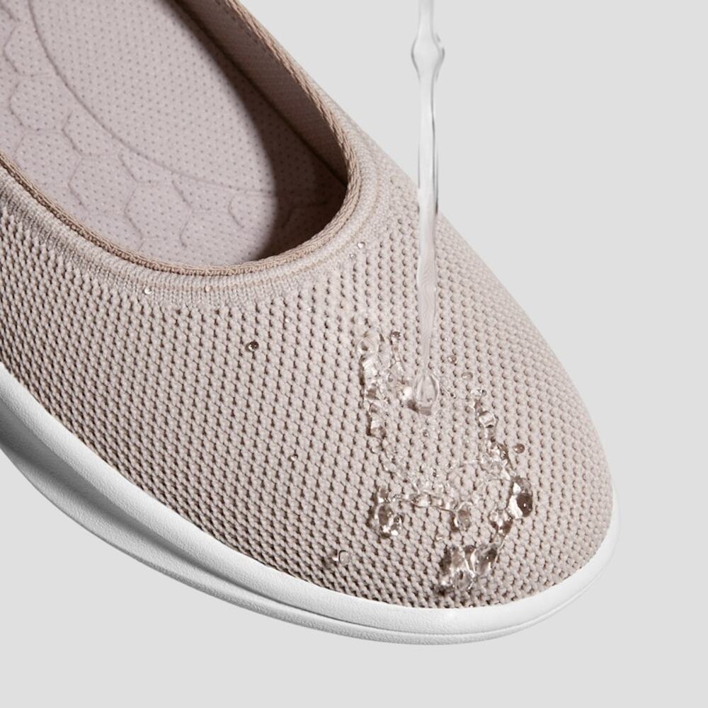 Vivaia Izabel Walker Pro Hybrid Comfort Support Knit Water RPT Flats Taupe 9.5 - Picture 2 of 11